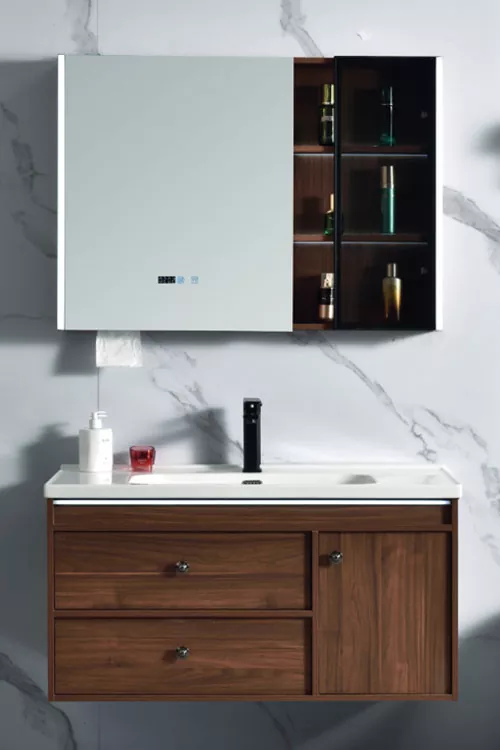 Nordic-style multi-layer solid wood bathroom vanity